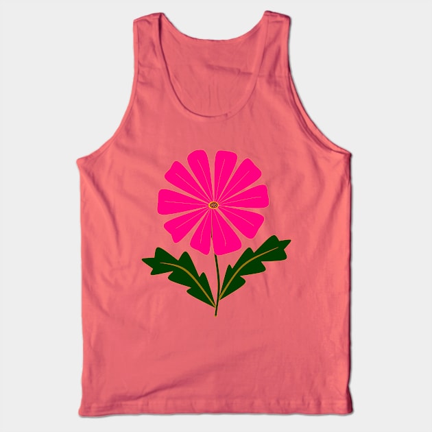 A Big Pink Flower Tank Top by YudyisJudy